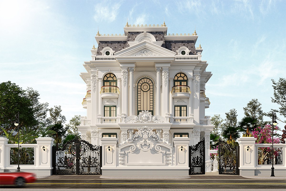 Mẫu biệt thự tân cổ điển đẹp 2025